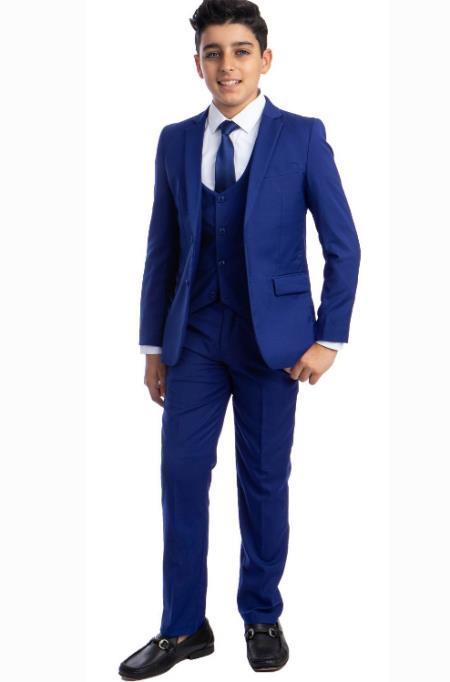Mens French Blue Suit