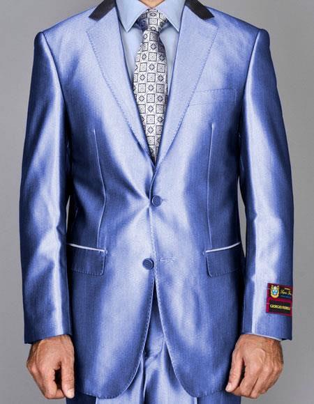 Mens French Blue Suit