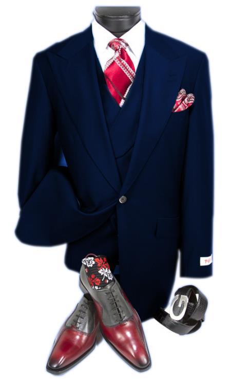 Mens French Blue Suit