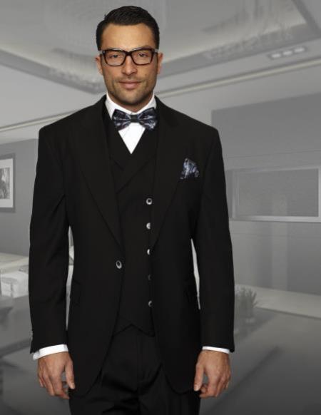 Old Man Black Suit - Old Fashioned Suit - Old Style Suits - Old School Suits