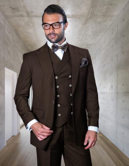 Old Man Brown Suit - Old Fashioned Suit - Old Style Suits - Old School Suits tweed