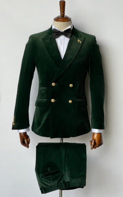 Mens Green Velvet Blazer