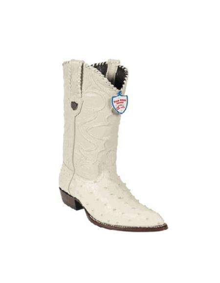 Mens White Cowboy Boot - Winter White
