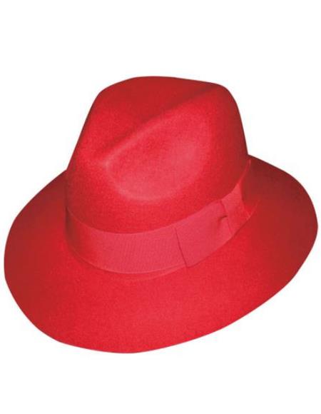 1930s Mens Hats For Sale - 1930s Fedora Red