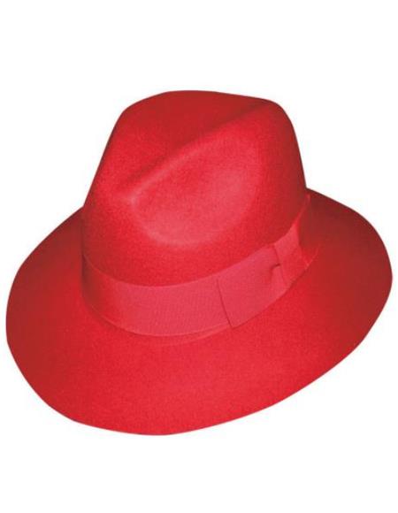 1930s Mens Hats For Sale - 1930s Fedora Red
