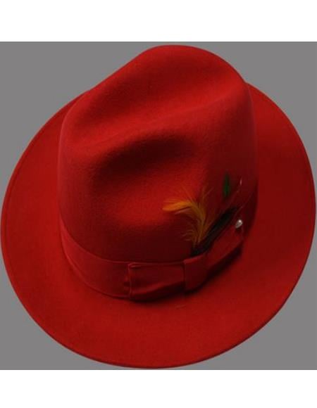 1930s Mens Hats For Sale - 1930s Fedora Red