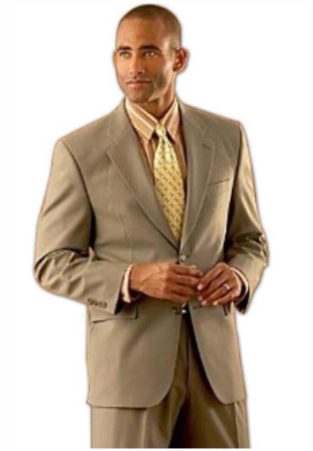 48 Short Suit - Mens Tan ~ Beige Suits 48s