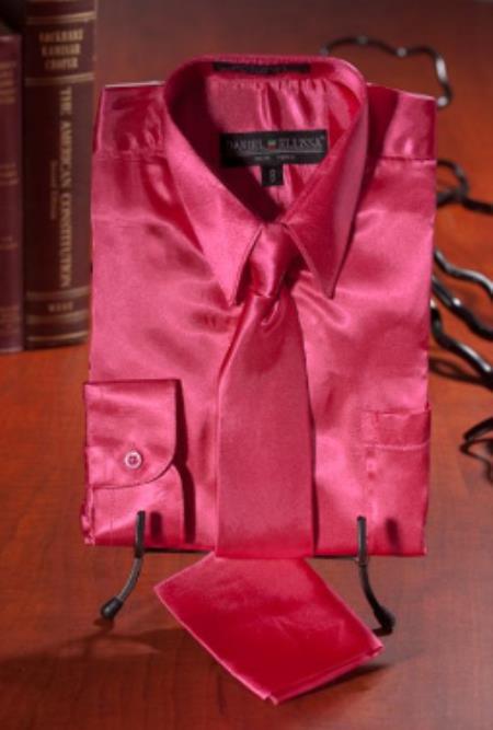 Mens Hot Pink Dress Shirt - Fuchsia Mens Dress Shirt