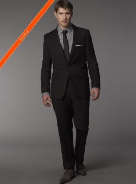 Mens 36 Long Suit - Size 36L Black Suit