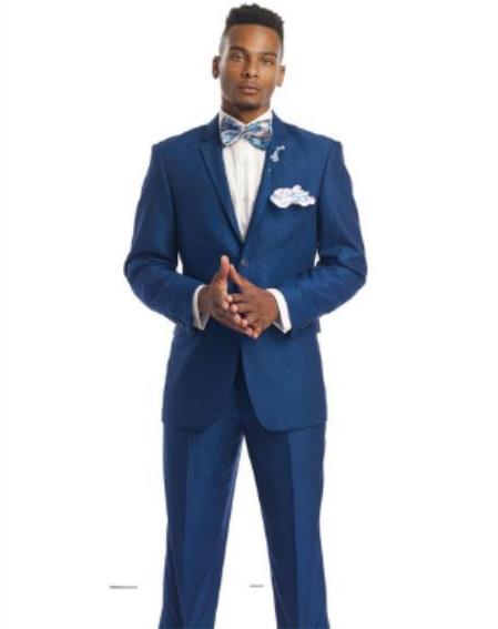 Mens Neon Blue Suit