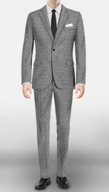 Mens Big and Tall Suits – Plus Size with Peak Lapel & Ticket Pocket for a Sharp Look