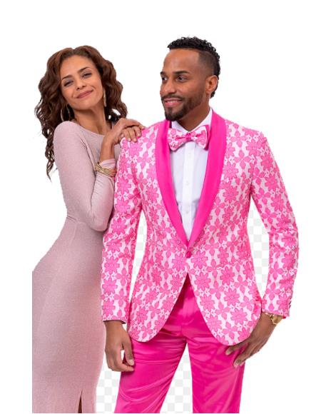 Pink Prom 2026 Suit - Pink wedding Suit