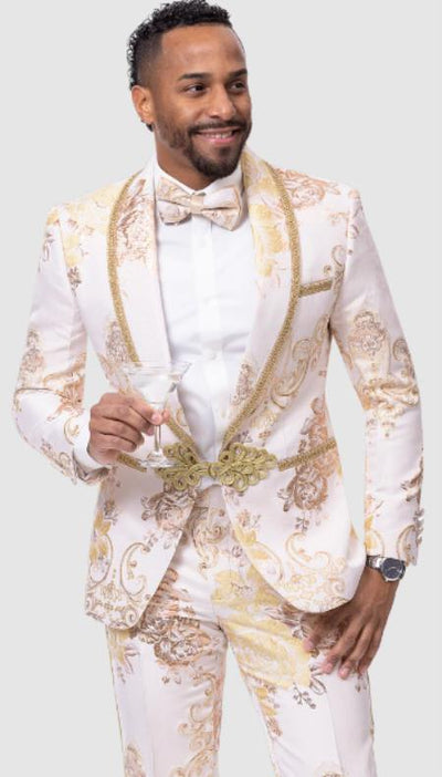 White and Gold Suit