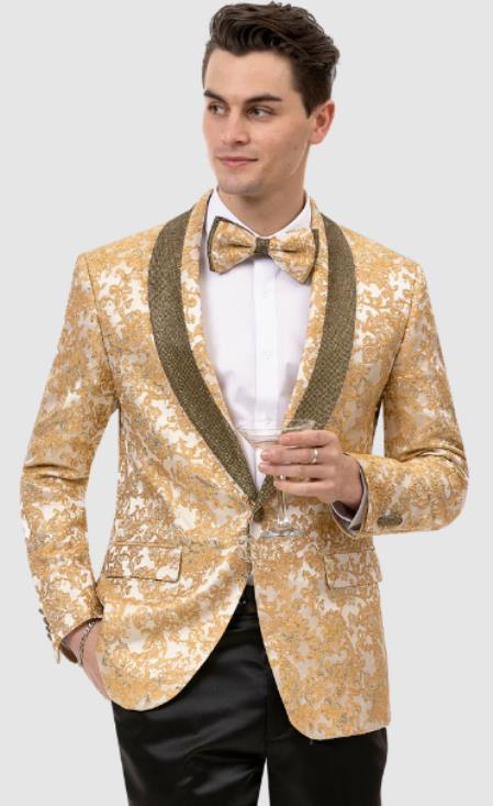 White and Gold Mens Suit for Every Occasion