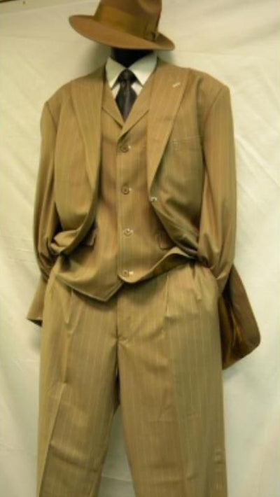 Tan Pinstripe Suits