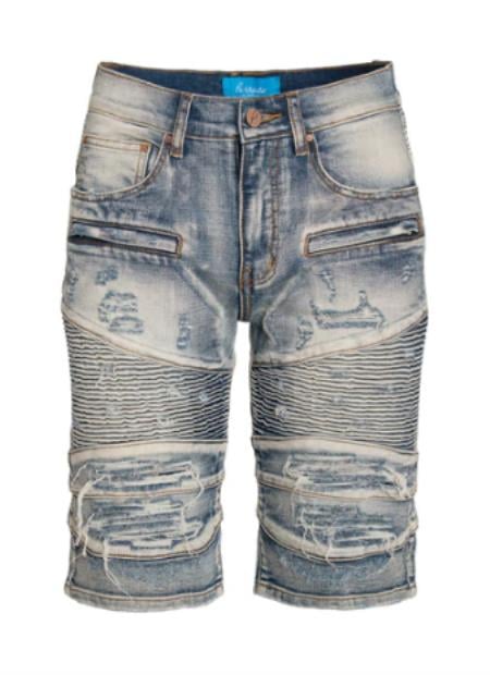 Mens Moto Trash Denim Short
