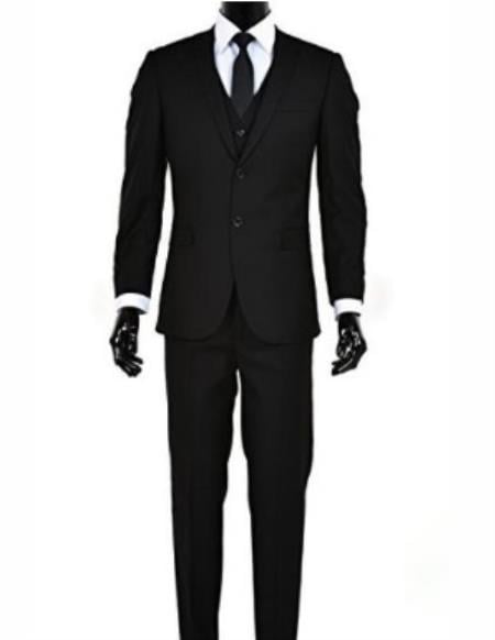 Mens Slim Fit Vested Suit - Slim Fit 3 Pieces Brown Suit main image 1