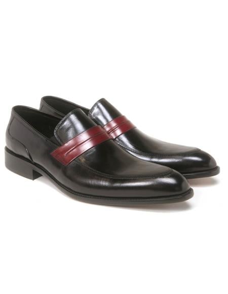 Carrucci Black Genuine Calfskin Leather