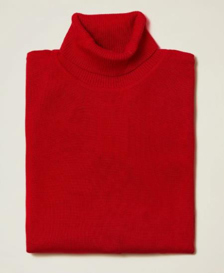 Mens Turtleneck Red