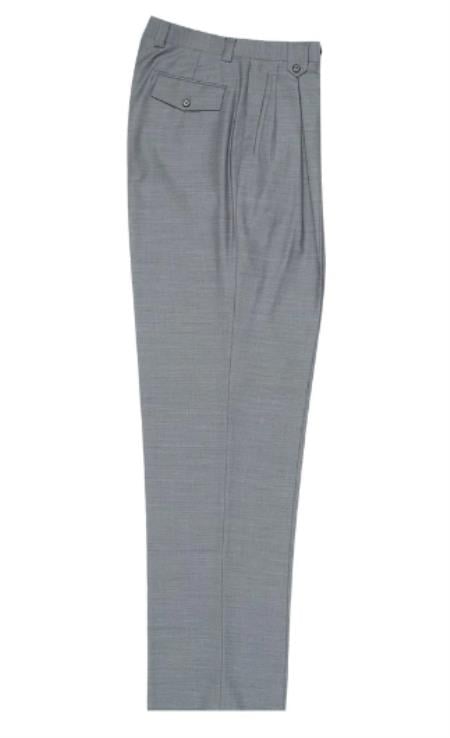 Mens Wide Leg Pant Itaian Design Flap Back Pocket Pants