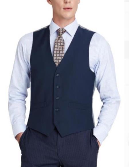 Mens Big and Tall Dress Vests Dark Navy