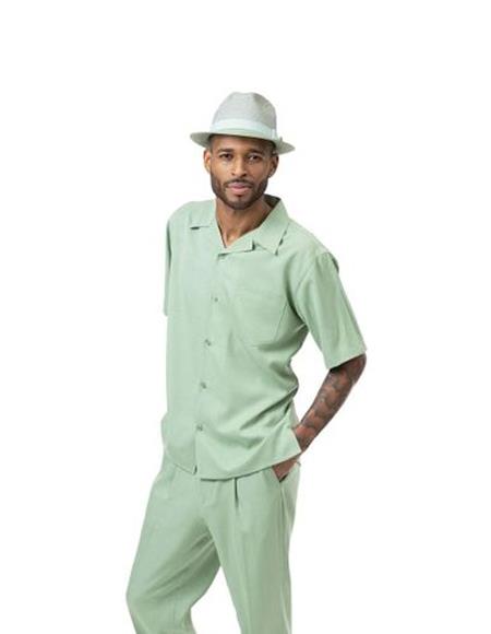 Mens Linen Walking Suit - Navy Blue Summer Outfit - Mens Linen Suit main image 0