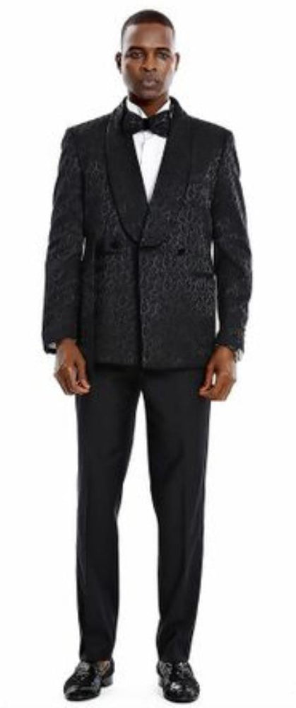 Mens Blazer - Paisley Blazer - Prom 2026 Blazer - Black Prom 2026 Tuxedo