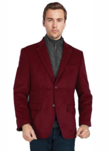 Winter Fabric Black Cashmere Blend 2 Button Cheap Priced Unique Dress Blazer Jacket For Men Sale main image 1