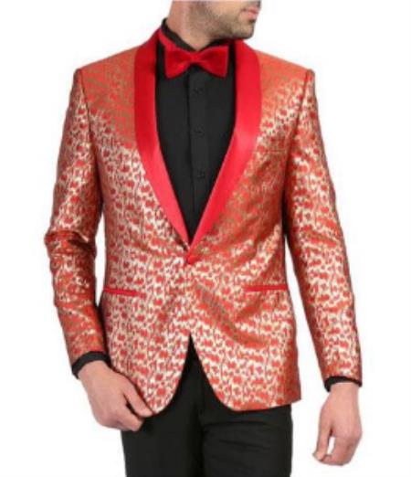 Mens Prom 2026 Blazer - Red Blazer For Homecoming