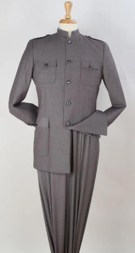 Cheap Plus Size Mens Grey Suit For Big Men Online - Big and Tall Sizes