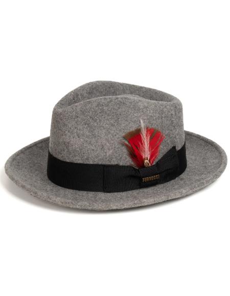 Two Toned Hat - Mens Dress Grey Hats For Sale