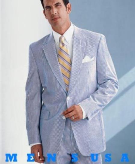 Mens Light Blue Summer Suit - Light Blue Wedding Suit