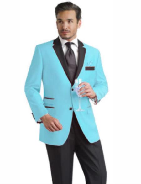 Mens Light Blue Summer Suit - Light Blue Wedding Suit