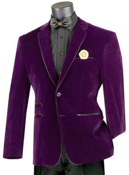 Mens Prom 2026 Party Jacket Purple Slim Fit