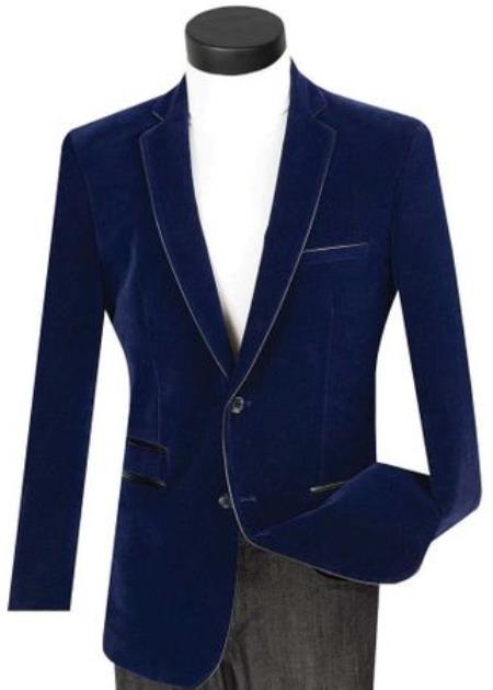 Mens Prom 2025 Party Jacket Navy Slim Fit