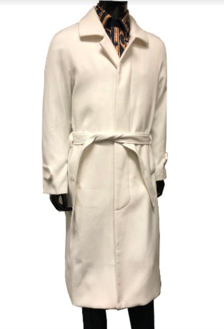 Mens White Overcoat - White Topcoat For Men