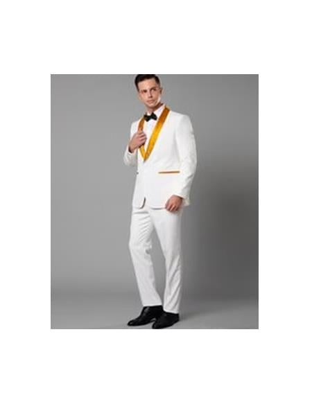 White and Gold Suit