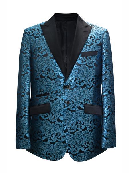 Teal Tuxedo - Teal Prom Suits - Teal Prom 2026 Tuxedos Jacket