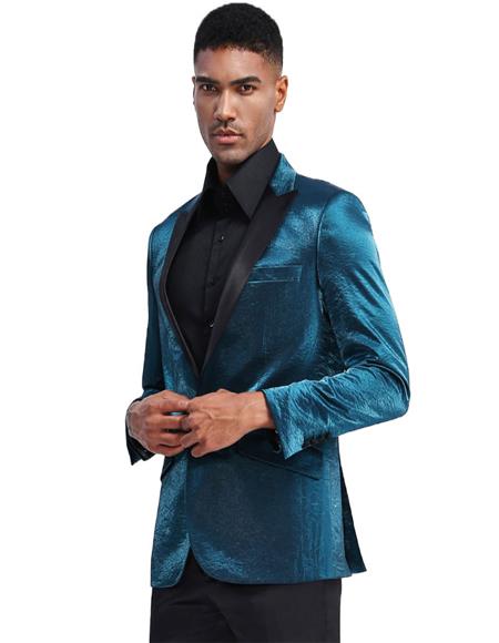 Teal Tuxedo - Teal Prom Suits - Teal Prom 2026 Tuxedos Jacket