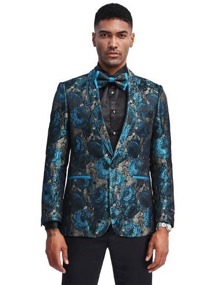 Teal Tuxedo - Teal Prom Suits - Teal Prom 2026 Tuxedos Jacket