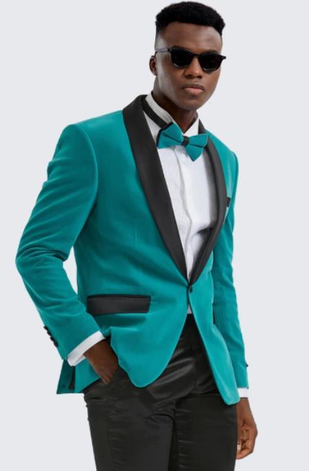 Teal Tuxedo - Teal Prom Suits - Teal Prom 2026 Tuxedos Jacket