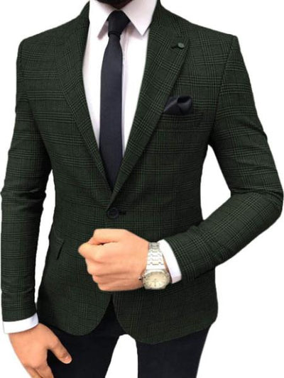Green Plaid Blazer