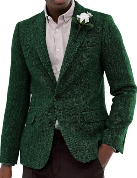 Business Blazer - Pattenred Sport Coat - Winter Fabric Sport Coat - Z-Gray main image 0