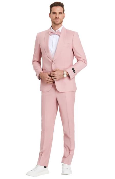 Prom 2025 Suit - Light Blush Prom Tuxedo - Summer Slim Fit Suits