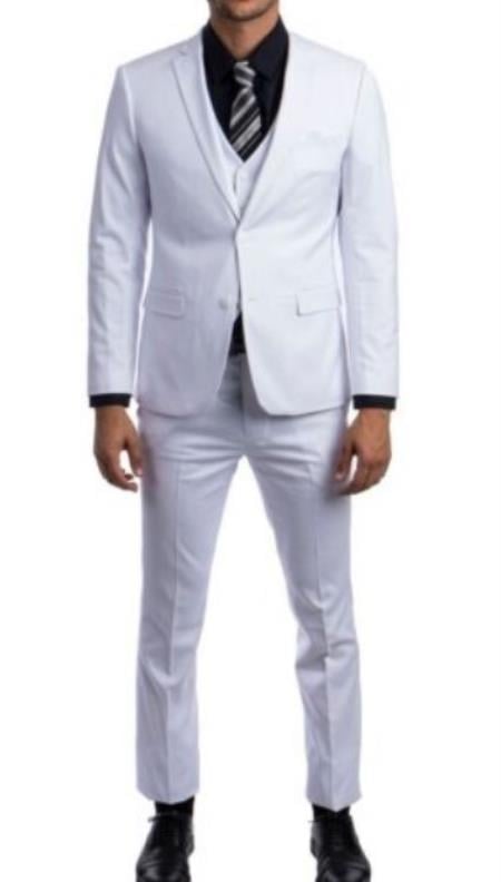 Men's 3 Buttons Suits For Men Style Comes in White lime mint