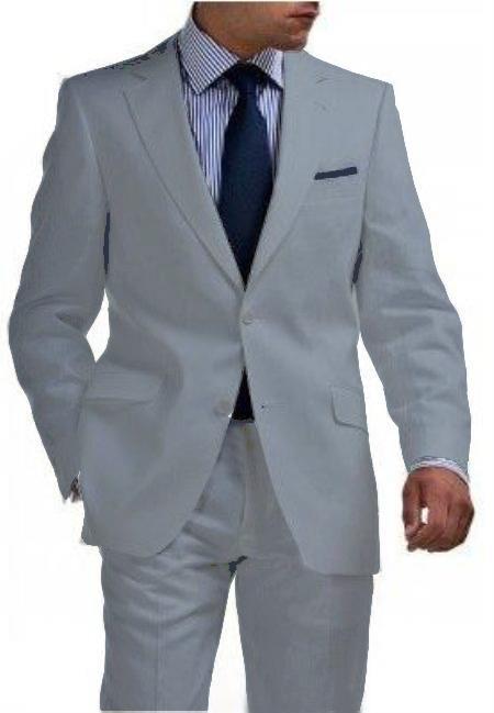 Mens Lightweight Suit - Summer Dress Suits - Light Gray