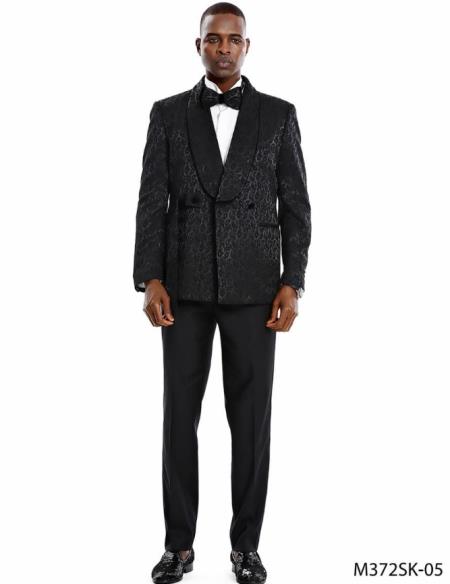 Paisley Sportcoat - Wedding Tuxedo Suit - Prom 2026 Black Blazer