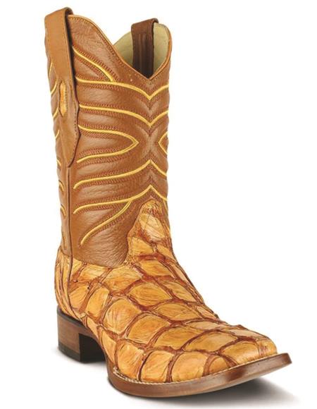 Botas Vaqueras para Hombre de Piel de Pescado Pirarucu Original