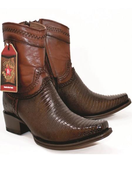Botines Cortos para Hombre de Piel de Armadillo Lizard Original