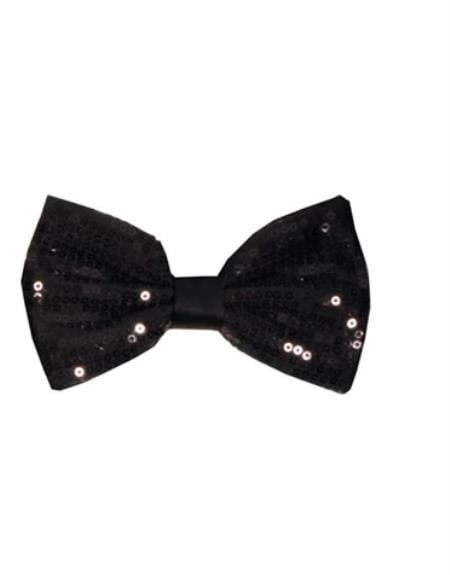 SKU#JA61049 Mens Formal - Wedding Bowtie - Prom 2025 Black Bowtie